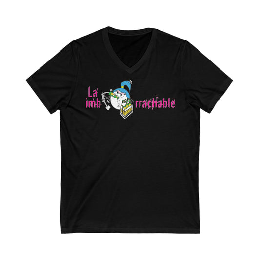 la imborrachable (Pa'1) - Unisex Jersey Short Sleeve V-Neck Tee